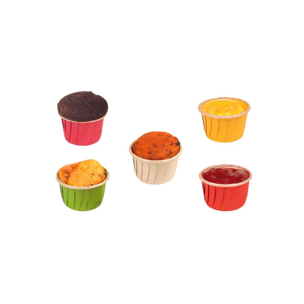 250 CAISSETTES CUISINE 5 COULEURS ASSORTIES