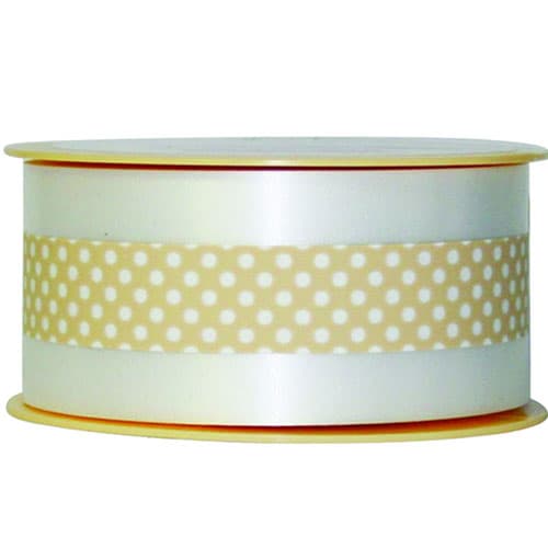 RUBAN CHARLOTTE POIS BEIGE
