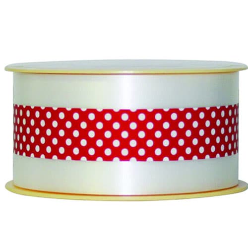 RUBAN CHARLOTTE POIS ROUGE